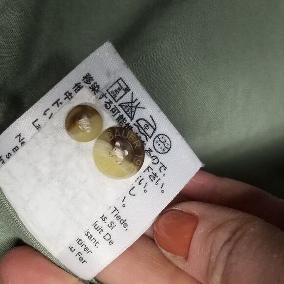 Eddie Bauer Mens XL Long Sleeve Green Button Front Cotton Shirt Gorpcore Outdoor - Picture 5 of 10